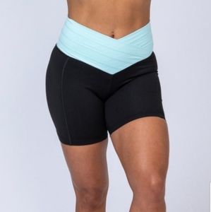 muscle nation V Wrap High Waisted Bike Shorts